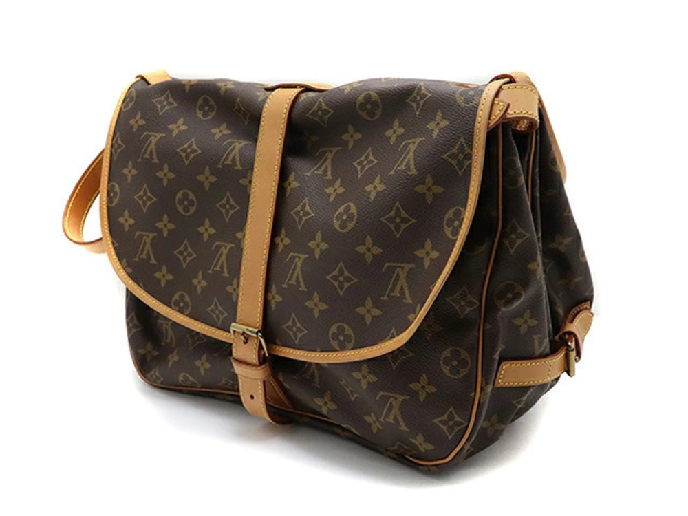 Louis Vuitton Monogram Bag Saumur Shoulder Brown